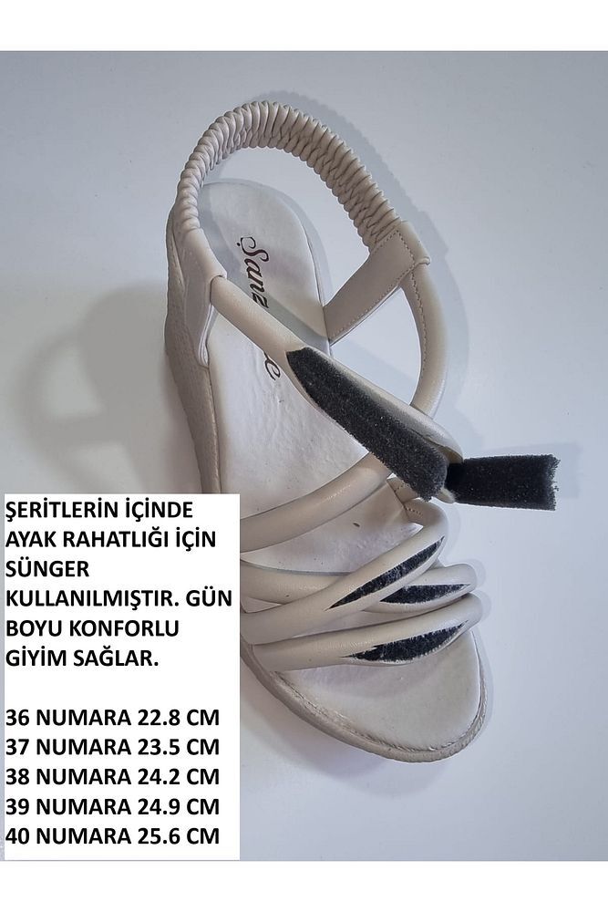 ARKA LASTİK DETAY RAHAT SANDALET