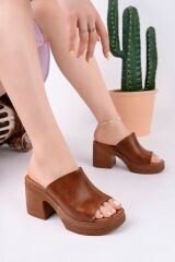 Trend Topuklu Şık Platform Terlik