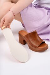 Trend Topuklu Şık Platform Terlik