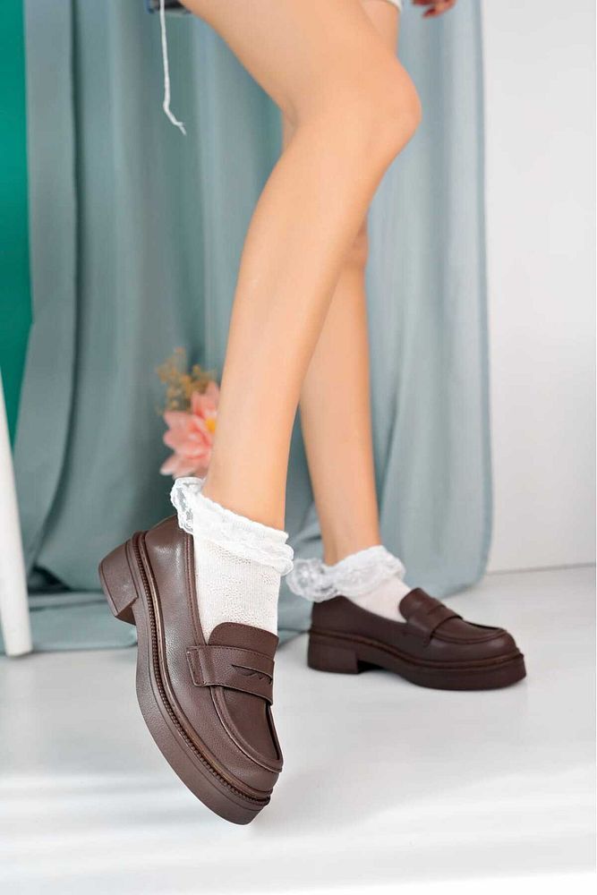 ACI KAHVE MOKASEN LOAFER AYAKKABI