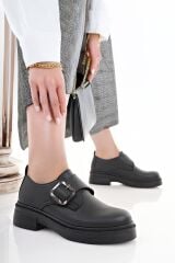Kadın Yandan Tokalı Makosen Loafer Ayakkabı