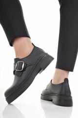 Kadın Yandan Tokalı Makosen Loafer Ayakkabı