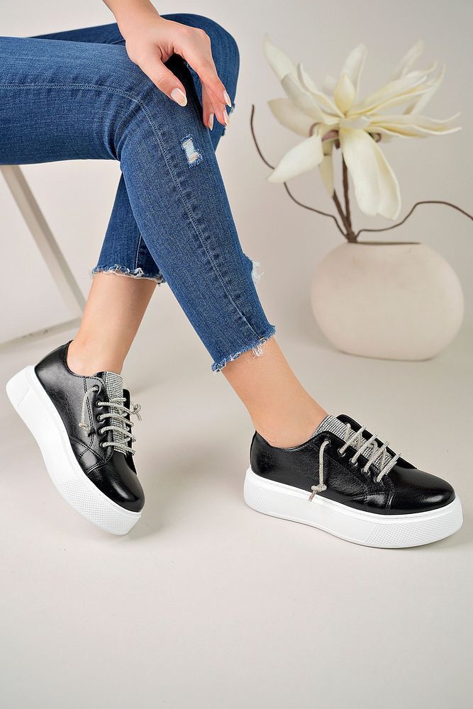 Bahrina günlük sneakers taş detaylı spor ayakkabı