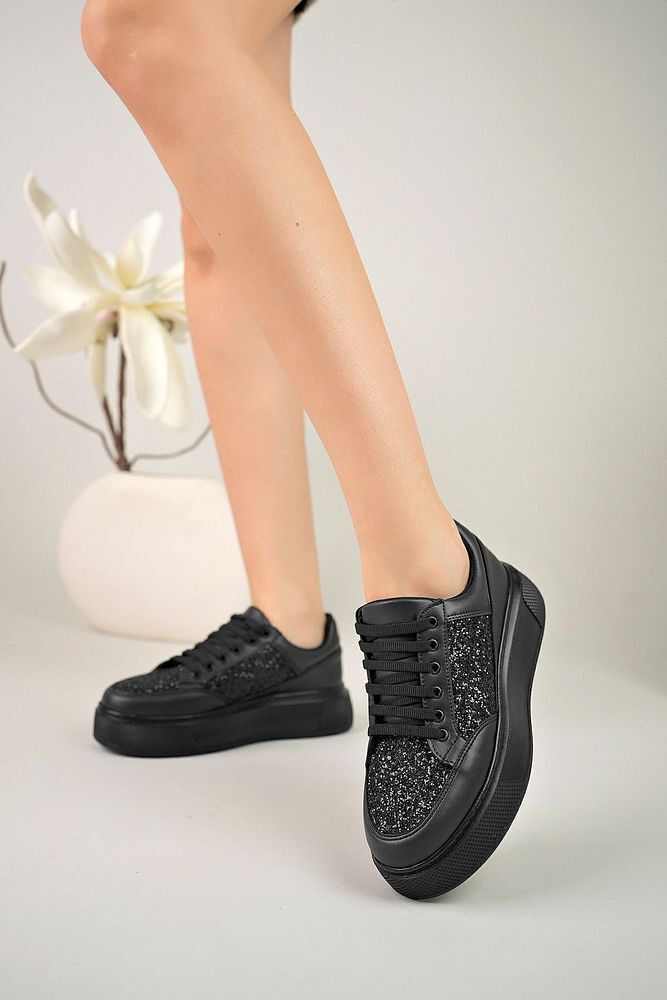 Bahrina günlük sneakers spor ayakkabı cam kırığı detaylı