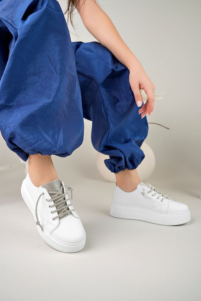 Bahrina günlük sneakers taş detaylı spor ayakkabı