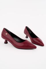 Kadın Yandan Tokalı Kısa Ökçeli Topuklu Ayakkabı