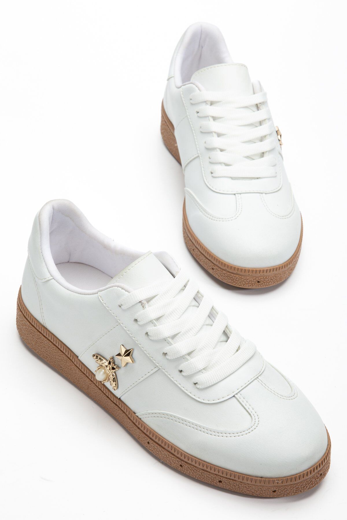 Kadın Kelebek Yıldız Tokalı Günlük Sneaker