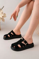 Kadın Gladyatör Önü Kapalı Tokalı Terlik