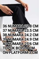 Kadın Bej Süet Topuklu Çift Tokalı Terlik SİYAH SÜET - 36
